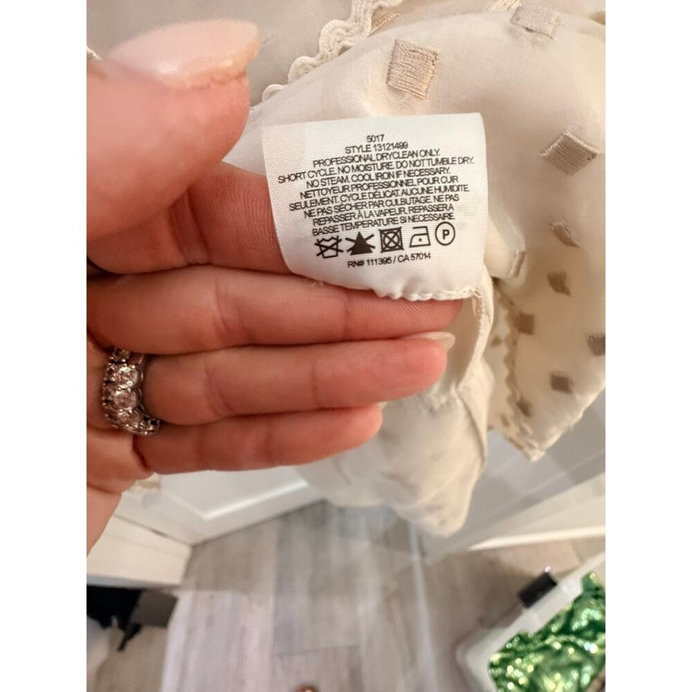 Tory Burch Cream and Beige Midi 100% Silk Sundress - US 2 - Picture 6 of 9